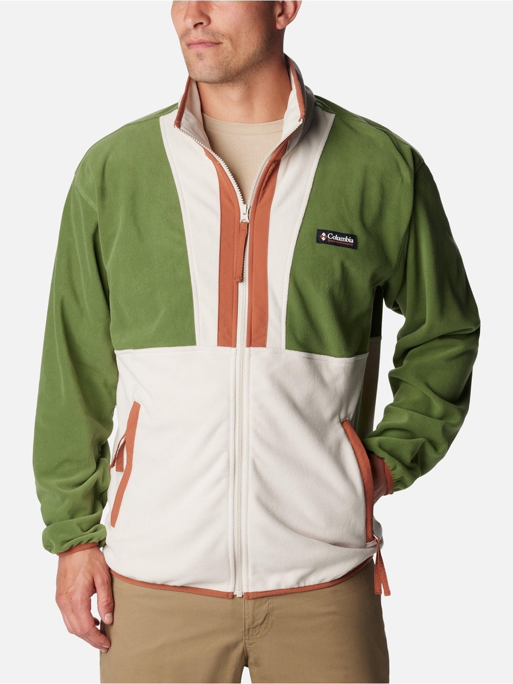 Columbia Men's Back Bowl Lightweight Fleece Jacket Medium Sun Protection & Cooli